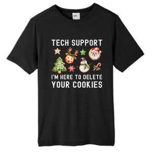 Christmas Techsupport Here To Delete Cookies Xmas Tall Fusion ChromaSoft Performance T-Shirt