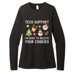 Christmas Techsupport Here To Delete Cookies Xmas Womens CVC Long Sleeve Shirt