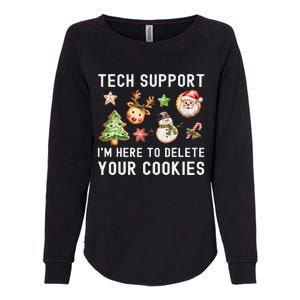 Christmas Techsupport Here To Delete Cookies Xmas Womens California Wash Sweatshirt