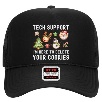 Christmas Techsupport Here To Delete Cookies Xmas Trucker Hat