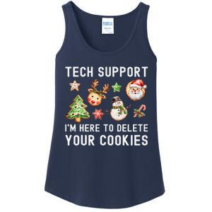 Christmas Techsupport Here To Delete Cookies Xmas Ladies Essential Tank