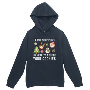 Christmas Techsupport Here To Delete Cookies Xmas Urban Pullover Hoodie