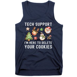 Christmas Techsupport Here To Delete Cookies Xmas Tank Top