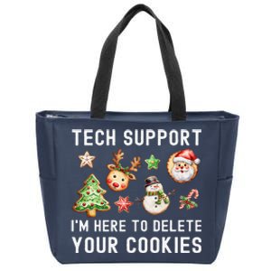 Christmas Techsupport Here To Delete Cookies Xmas Zip Tote Bag