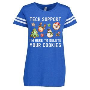 Christmas Techsupport Here To Delete Cookies Xmas Enza Ladies Jersey Football T-Shirt