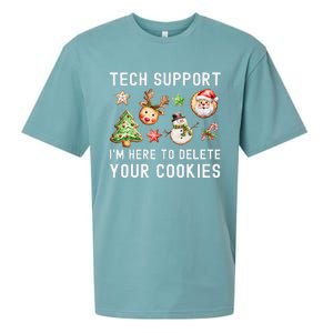 Christmas Techsupport Here To Delete Cookies Xmas Sueded Cloud Jersey T-Shirt