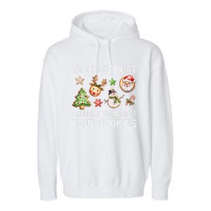 Christmas Techsupport Here To Delete Cookies Xmas Garment-Dyed Fleece Hoodie