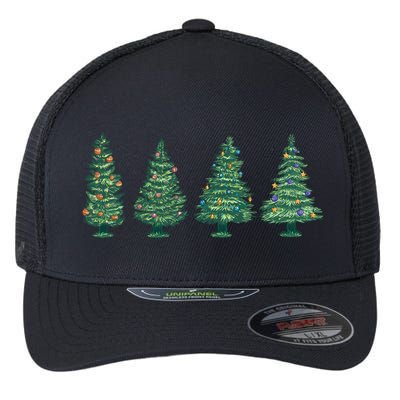 Christmas Trees Holiday Season Flexfit Unipanel Trucker Cap