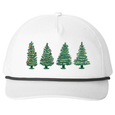 Christmas Trees Holiday Season Snapback Five-Panel Rope Hat