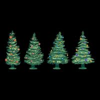 Christmas Trees Holiday Season Drawstring Bag
