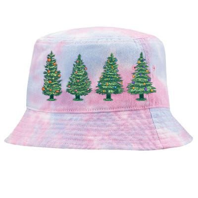 Christmas Trees Holiday Season Tie-Dyed Bucket Hat