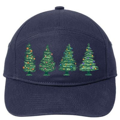 Christmas Trees Holiday Season 7-Panel Snapback Hat