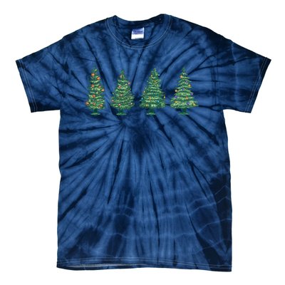 Christmas Trees Holiday Season Tie-Dye T-Shirt