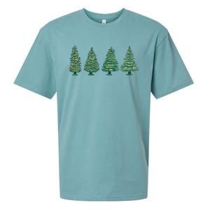 Christmas Trees Holiday Season Sueded Cloud Jersey T-Shirt