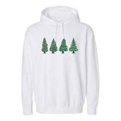 Christmas Trees Holiday Season Garment-Dyed Fleece Hoodie