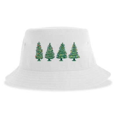 Christmas Trees Holiday Season Sustainable Bucket Hat