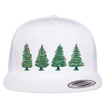 Christmas Trees Holiday Season Flatbill Hat