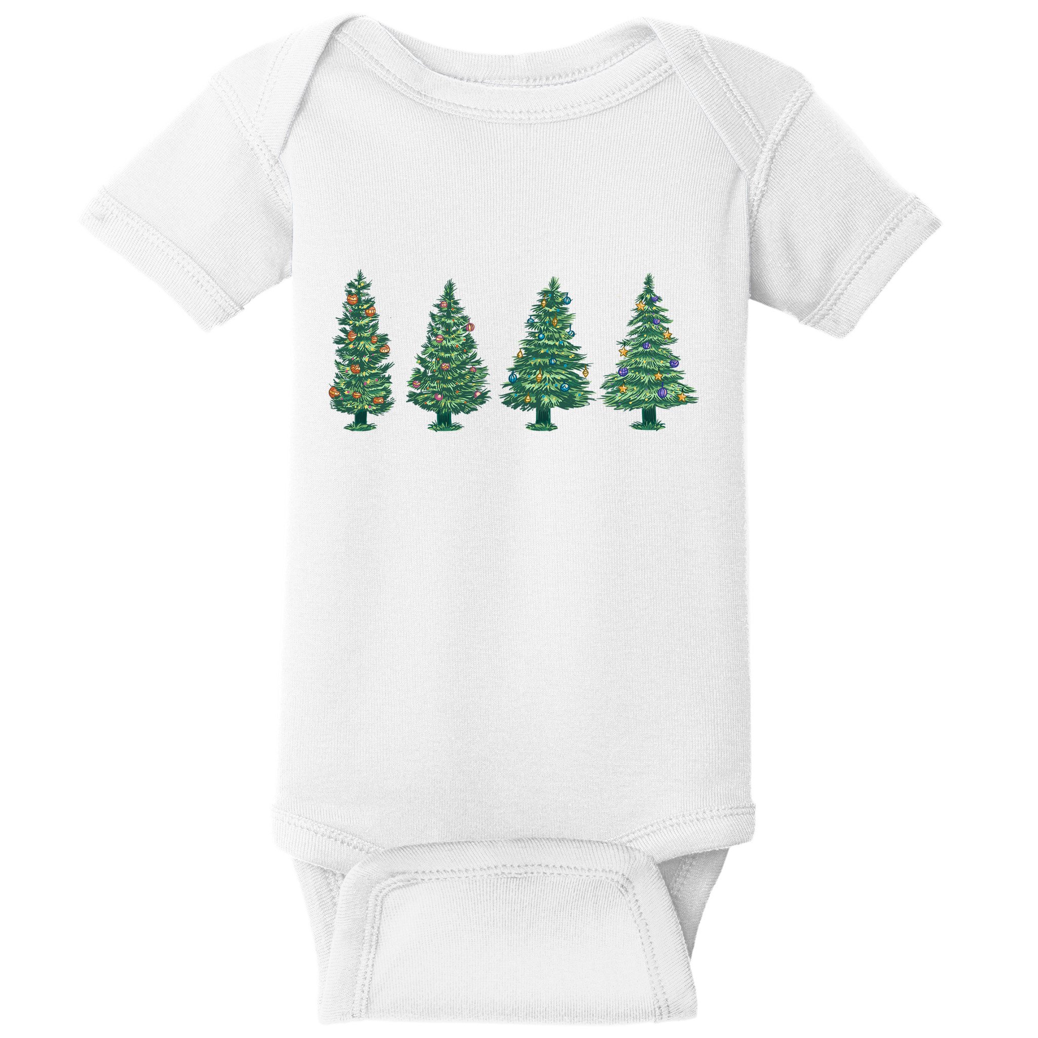 Christmas Trees Holiday Season Baby Bodysuit