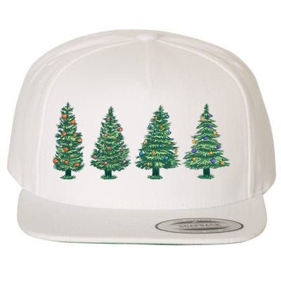 Christmas Trees Holiday Season Wool Snapback Cap