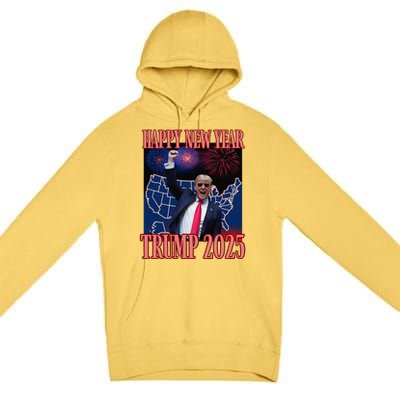 Cute Trump Happy New Year 2025 45 47 Outlaw Won Sarcasm Premium Pullover Hoodie