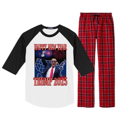 Cute Trump Happy New Year 2025 45 47 Outlaw Won Sarcasm Raglan Sleeve Pajama Set