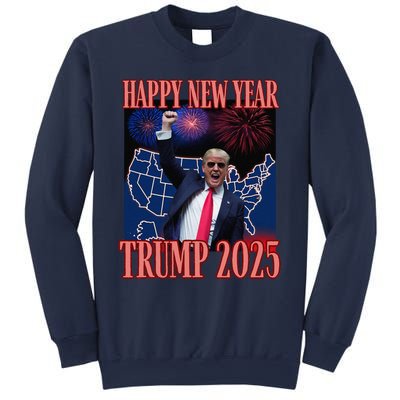 Cute Trump Happy New Year 2025 45 47 Outlaw Won Sarcasm Sweatshirt