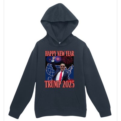 Cute Trump Happy New Year 2025 45 47 Outlaw Won Sarcasm Urban Pullover Hoodie