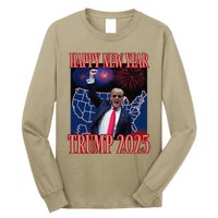 Cute Trump Happy New Year 2025 45 47 Outlaw Won Sarcasm Long Sleeve Shirt