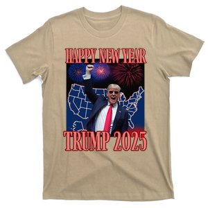 Cute Trump Happy New Year 2025 45 47 Outlaw Won Sarcasm T-Shirt