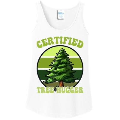 Certified Tree Hugger Environmentalist Tree Hugging Ladies Essential Tank