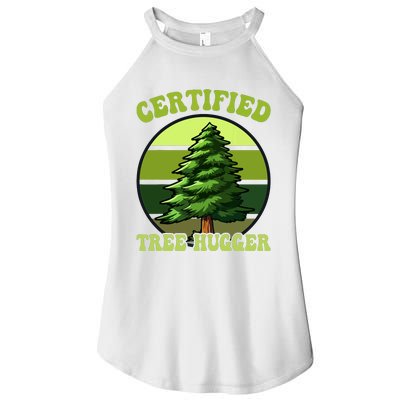 Certified Tree Hugger Environmentalist Tree Hugging Women’s Perfect Tri Rocker Tank