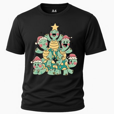 Christmas Turtles Holiday Tree Performance Shirt