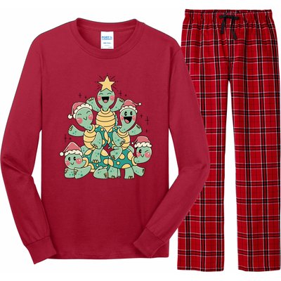 Christmas Turtles Holiday Tree Long Sleeve Pajama Set