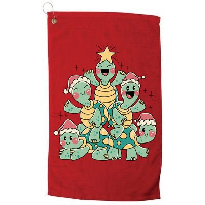 Christmas Turtles Holiday Tree Golf Towel