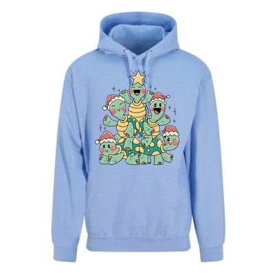 Christmas Turtles Holiday Tree Unisex Surf Hoodie