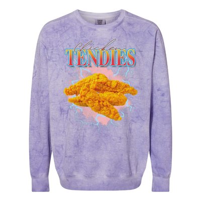 Chicken Tendies Heavy Metal W.O.R.L.D T.O.U.R Hardcore Music Colorblast Crewneck Sweatshirt