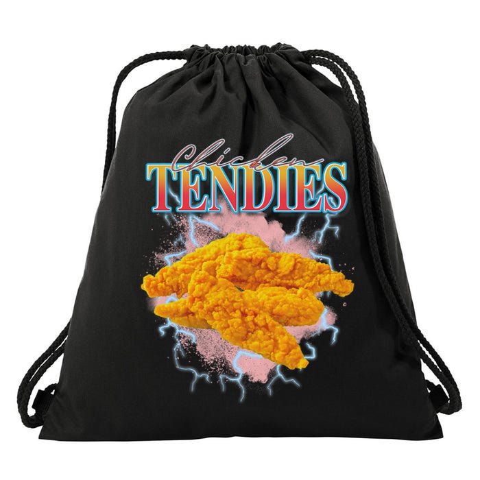 Chicken Tendies Heavy Metal W.O.R.L.D T.O.U.R Hardcore Music Drawstring Bag