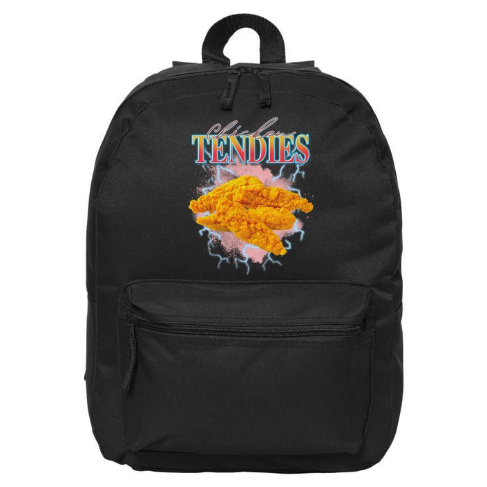 Chicken Tendies Heavy Metal W.O.R.L.D T.O.U.R Hardcore Music 16 in Basic Backpack