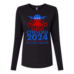 CTHULHU 2024 Election No Lives Matter Womens Cotton Relaxed Long Sleeve T-Shirt