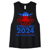 CTHULHU 2024 Election No Lives Matter Women's Racerback Cropped Tank