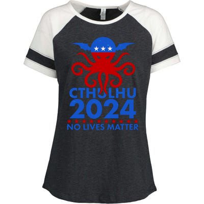 CTHULHU 2024 Election No Lives Matter Enza Ladies Jersey Colorblock Tee