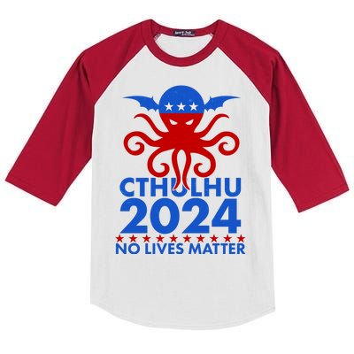 CTHULHU 2024 Election No Lives Matter Kids Colorblock Raglan Jersey