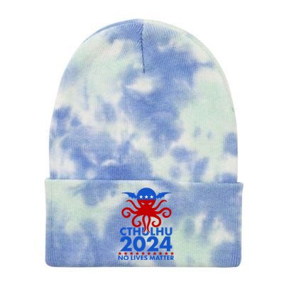 CTHULHU 2024 Election No Lives Matter Tie Dye 12in Knit Beanie