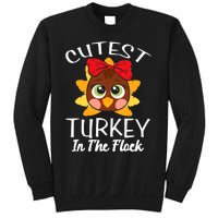 Cutest Turkey In The Flock Thanksgiving Sweatshirt