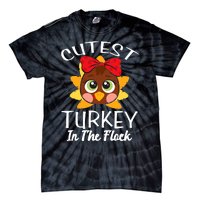 Cutest Turkey In The Flock Thanksgiving Tie-Dye T-Shirt