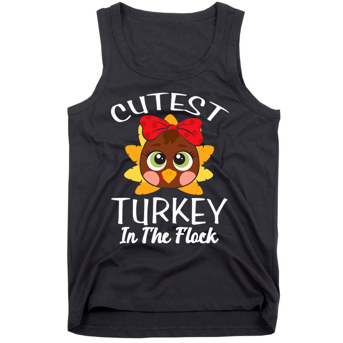 Cutest Turkey In The Flock Thanksgiving Tank Top