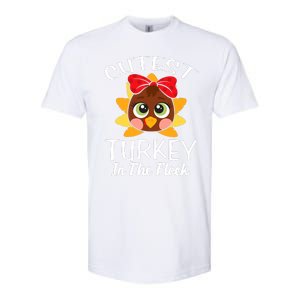 Cutest Turkey In The Flock Thanksgiving Softstyle CVC T-Shirt