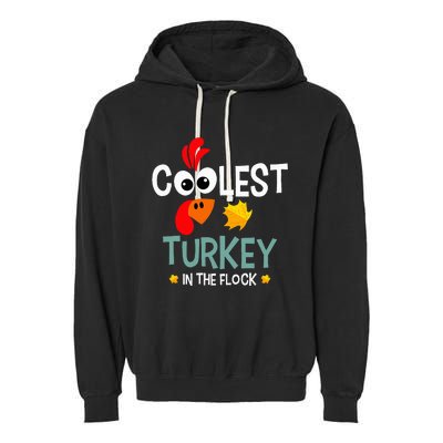 Coolest Turkey In The Flock Garment-Dyed Fleece Hoodie