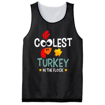 Coolest Turkey In The Flock Mesh Reversible Basketball Jersey Tank