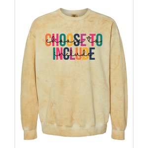 Choose To Include Speed Teacher Special Education Teacher Neurodiversit Colorblast Crewneck Sweatshirt